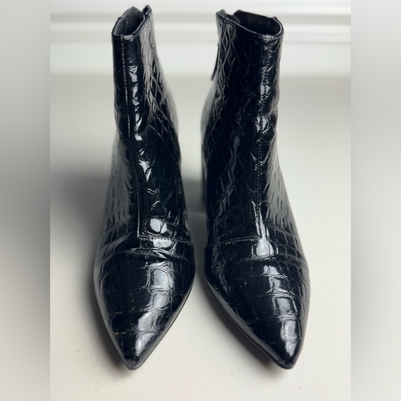 RAID Wynter heeled ankle boots in black croc size 6 - Picture 1 of 5